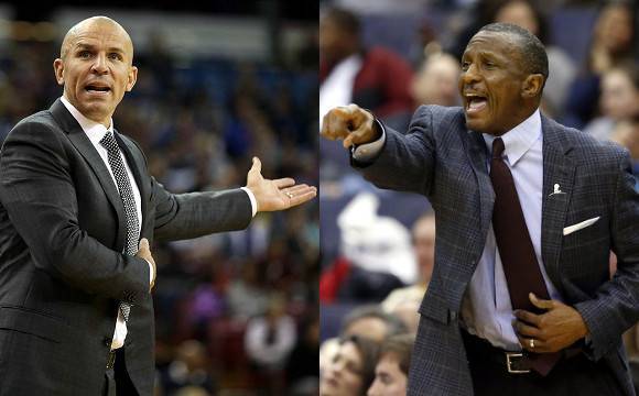 Jason Kidd Dwane Casey Face Off